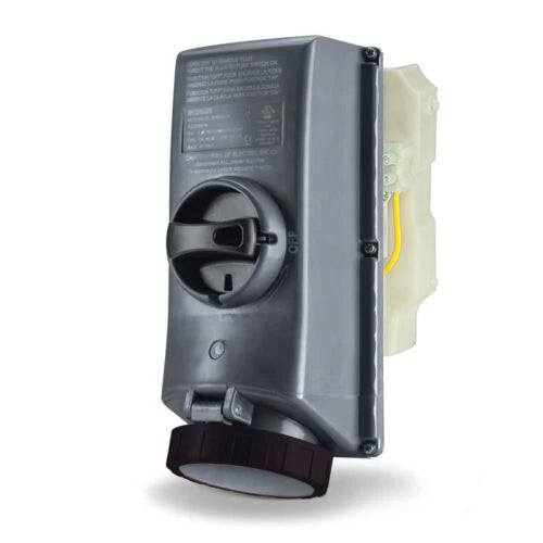 Techspan SCM420MI5W-NB, Unfused Mechanical Interlock without Base, 20A 3Ø600V, 3-Pole 4-Wire Grounding, Clock Position 5H, Black