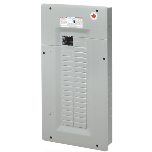 Siemens SEQ32125SM, SEQ Series Main Breaker Load Center, 32 Circuits, 125A, 1 Phase 3-Wire, 120/240V, Type 1, Side Mounted, Aluminium, Grey