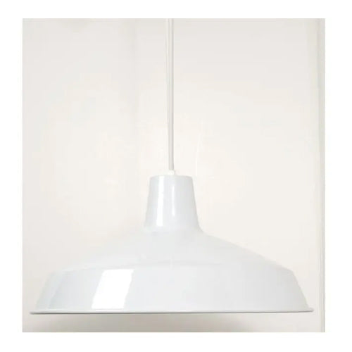 Satco SF76-283, 1 Light 16" Pendant Warehouse Shade, 100W, 120V, A19 Lamp Type, Medium Base, White Finish