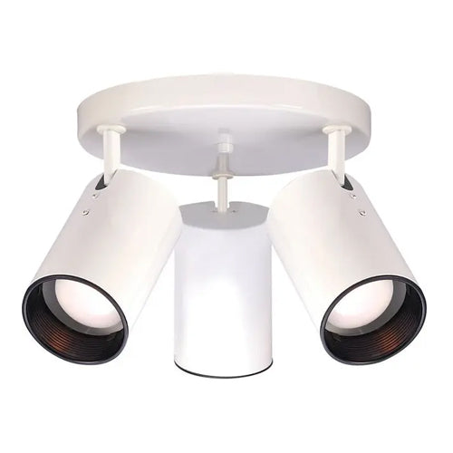 Satco SF76-416, 3 Light, R20 Straight Cylinder, 50W, 120V, Medium Base, White Finish