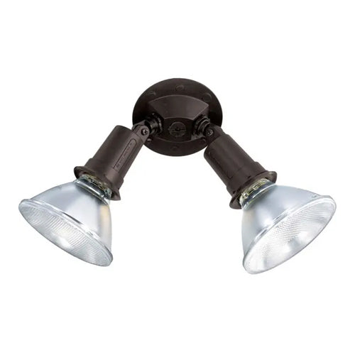 Satco SF76-523, 2 Light, 10" Flood Light, Exterior, PAR38 with Adjustable Swivel, 150W, Halogen, Medium Base, Bronze Finish