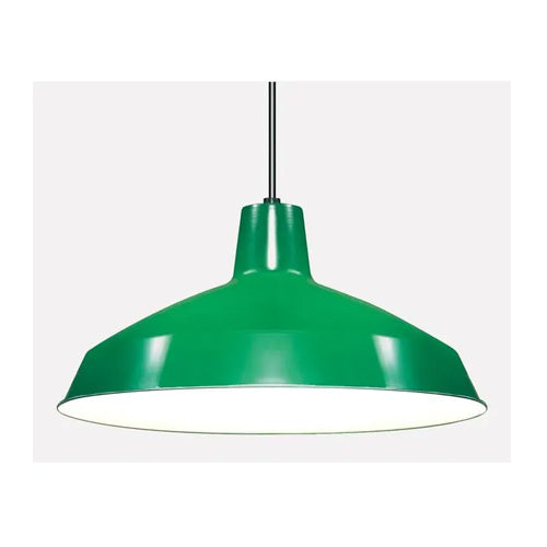 Satco SF76-660, 1 Light, 16" Warehouse Shade Pendant, 100W, 120V, A19 Lamp Type, Medium Base, Green Finish