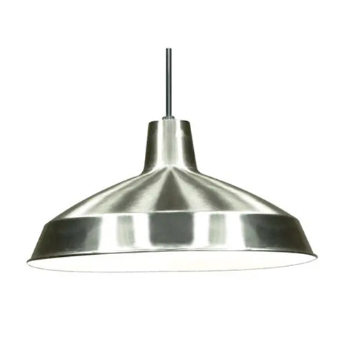 Satco SF76-661, 1 Light, 16" Warehouse Shade Pendant, 100W, 120V, A19 Lamp Type, Medium Base, Brushed Nickel Finish