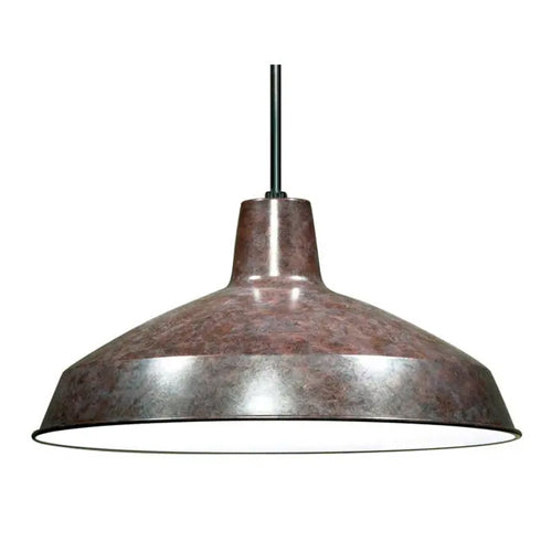 Satco SF76-662, 1 Light, 16" Warehouse Shade Pendant, 100W, 120V, A19 Lamp Type, Medium Base, Old Bronze Finish