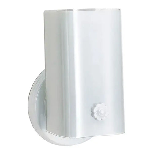 Satco SF77-086, 1 Light, 7" Vanity with White "U" Channel Glass, 60W, 120V, A19 Lamp Type, Medium Base, White Finish