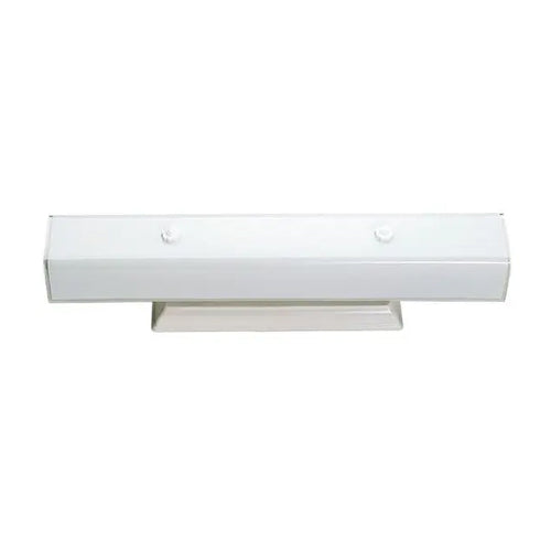 Satco SF77-088, 4 Light, 24" Vanity with White "U" Channel Glass, 60W, 120V, A19 Lamp Type, Medium Base, White Finish