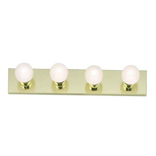 Satco SF77-189, 4 Light 24" Vanity Strip, 100W, 120V, Type G, Medium Base, Polished Brass Finish