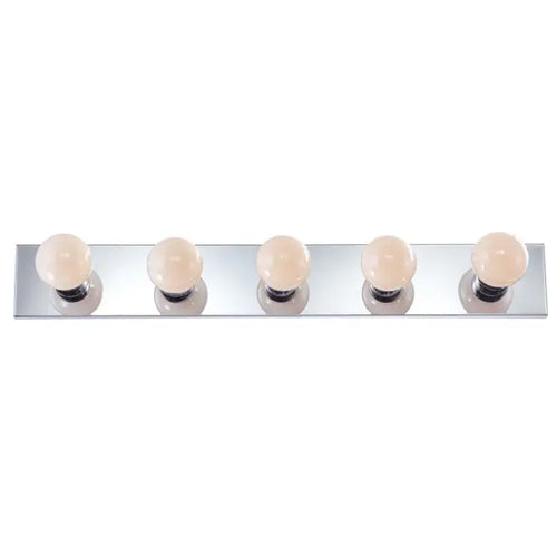 Satco SF77-196, 5 Light 30" Vanity Strip, 100W, 120V, Type G, Medium Base, Polished Chrome Finish