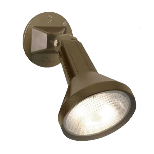 Satco SF77-494, 1 Light, 8" Flood Light, Exterior, PAR38 with Adjustable Swivel, 150W, Medium Base, Bronze Finish