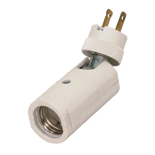 Satco SF77-622, 1-Light Plug-A-Light, 150W, Medium Base, Carded, White Finish