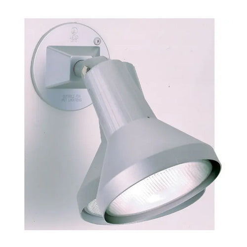 Satco SF77-702, 1 Light, 8" Flood Light, Exterior, PAR38 with Adjustable Swivel, 150W, Halogen, Medium Base, Gray Finish