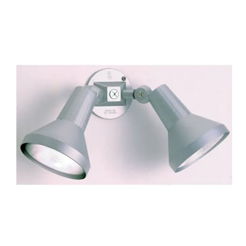 Satco SF77-703, 2 Light, 15" Flood Light, Exterior, PAR38 with Adjustable Swivel, 150W, Halogen, Medium Base, Gray Finish