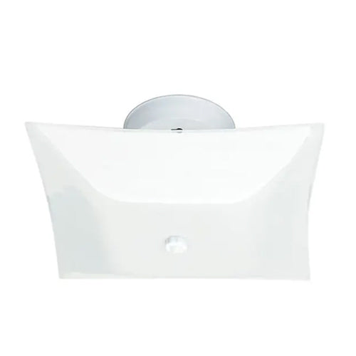 Satco SF77-824, 2 Light, 12" Square Ceiling Fixture, 60W, 120V, Medium Base, White Finish