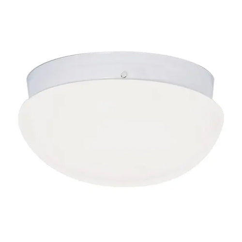 Satco SF77-987, 2 Light 12'' Large Mushroom Flush with White Glass, 60W, 120V, Medium Base, White Finish
