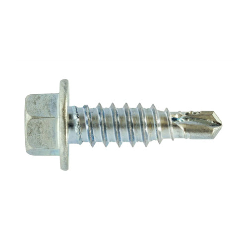 UCAN SHWN 1478LB, Stitch Lapping Screw, Zinc Plated, 1 Point, 1/4-14 X 7/8 AF3/8 w/ EPDM Washer, 2500 Packs