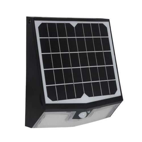 SL-SWL-15W-40K-BK-G2, 15W LED Solar Wall Pack Light, 1500 Lumens, 4000K Cool White, 80+ CRI, Dimmable