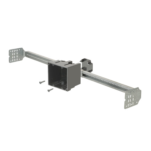 Arlington SL2B24GC, Adjustable Sl18 Sliderbar, Two Gang Plastic Box, With Installation Screws And Slider Clip (SLB102), 15"-24" Trade Size