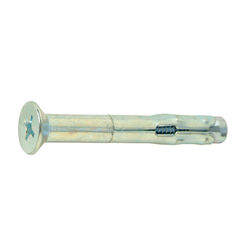 UCAN SLF 14514, Sleeve Anchors, Flat Head, Phillips, Zinc Plated, 1/4'' x 5-1/4'', 100 Packs