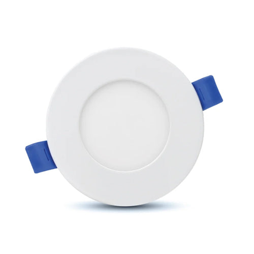 ORTECH SLIM3-5CCT, 3" Round LED Slim Downlight With Selectable CCT and Interchangeable Trims, 6W, 500 Lumens, 2700/3000/3500/4000/5000K, Dimmable, CRI 90+