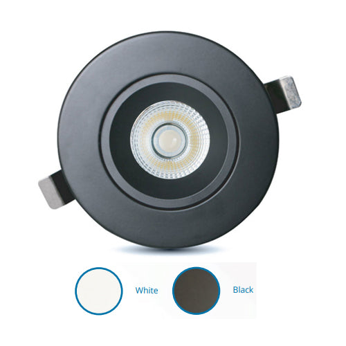 ORTECH SLIM4DGR-5CCTWH, 4" Designer Regressed/Deep Gimbal LED Fixture with Driver Included, 5CCT (2700K to 5000K), 12W, 900LM, Dimmable, White Trim