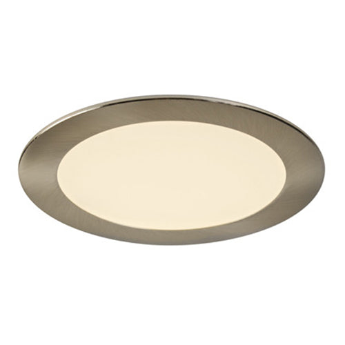Liteline SLM4-12W-RT-BN, Faceplate for 4'' SLM4-12W-CCT, Round, Brushed Nickel Finish