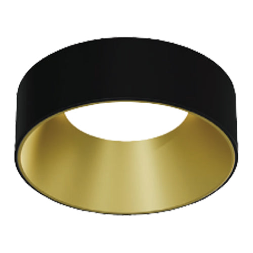 Liteline SLM4-RST-BKBG, 4" Surface Trim/Baffle, Round, Black/Gold Finish