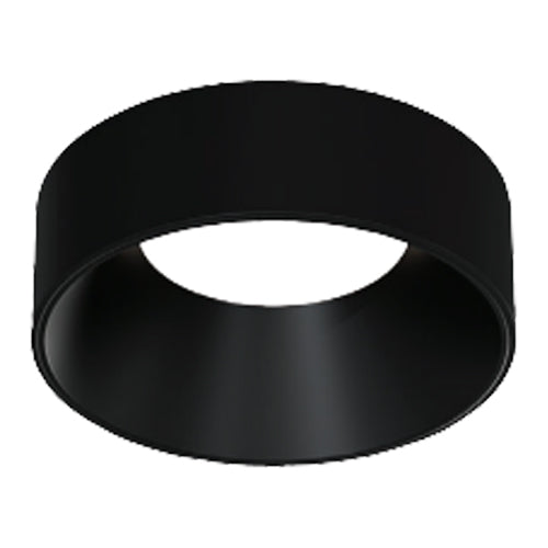 Liteline SLM4-RST-BKBK, 4" Surface Trim/Baffle, Round, Black/Black Finish