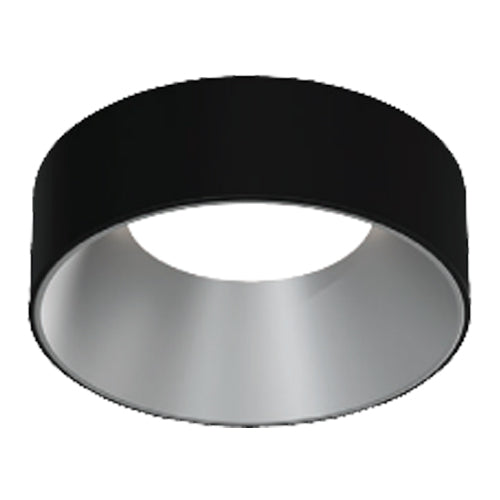 Liteline SLM4-RST-BKSS, 4" Surface Trim/Baffle, Round, Black/Semi-Specular Finish