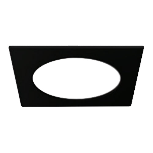 Liteline SLM6-16W-ST-BK, Faceplate for 6'' SLM6S-16W-CCT, Square, Black Finish