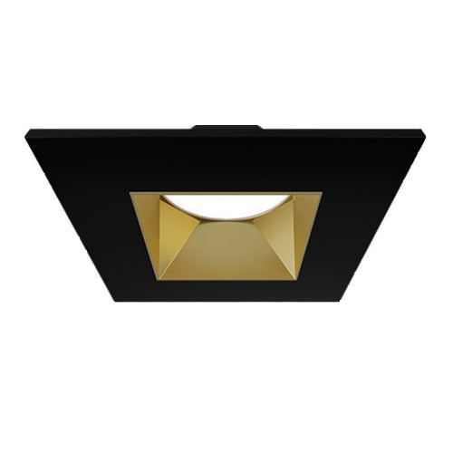Liteline SLMB6-16W-ST-BKBG, 6" SKYE Select Trim, Dead Front, Square, Black Trim with Gold Baffle Finish