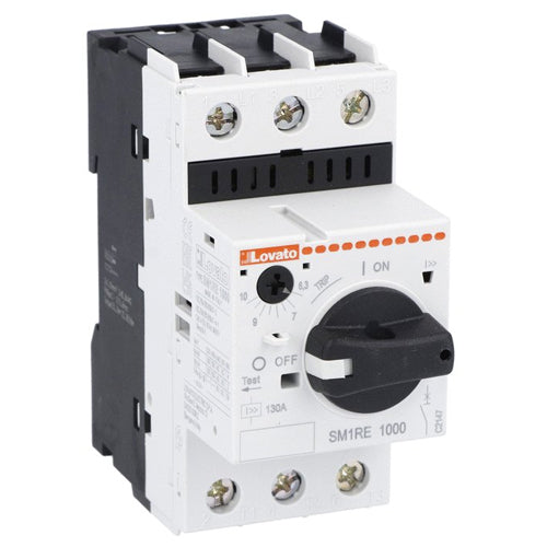 Lovato SM1RE3200, Motor Protection Circuit Breaker, Magnetic and Thermal Protection, Rotary Knob Control, Short Circuit Breaking Capacity Icu 100kA at 400V, Thermal Trip Adjustment Range 24...32A, Certified UL Type E