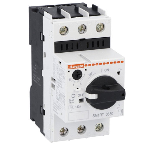 Lovato SM1RT2500, Motor Protection Circuit Breaker, Transformer Protection, Rotary Knob Control, Short Circuit Breaking Capacity Icu 100kA at 400V, Thermal Trip Adjustment Range 20...25A