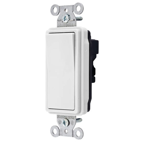 Hubbell SNAP2123WNA, Industrial/Commercial Grade, SNAPConnect Series, Decorator Switch, Three Way, 20A 120/277V AC, White
