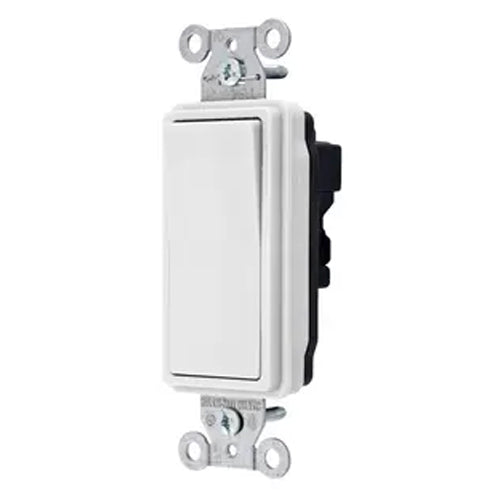 Hubbell SNAP2103WNA, Industrial/Commercial Grade, SNAPConnect Series, Decorator Switch, Three Way, 15A 120/277V AC, White