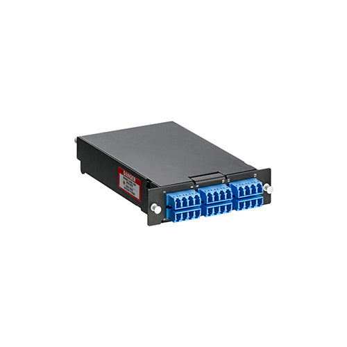 Leviton SPLCS-24L, SDX Pigtail Fusion Metal Splice Module, Pre-Loaded with Duplex LC Adapters (Blue) and 24-Fiber OS2 LC/PC Individual Pigtails, Includes 40mm Splice Sleeves