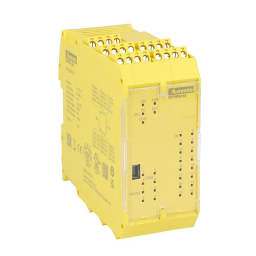 Lovato SRPMFA164, Programmable Safety Relay SRP… Series, Multi-Function, Auxiliary Supply 24VDC, up to CAT.4, Ple