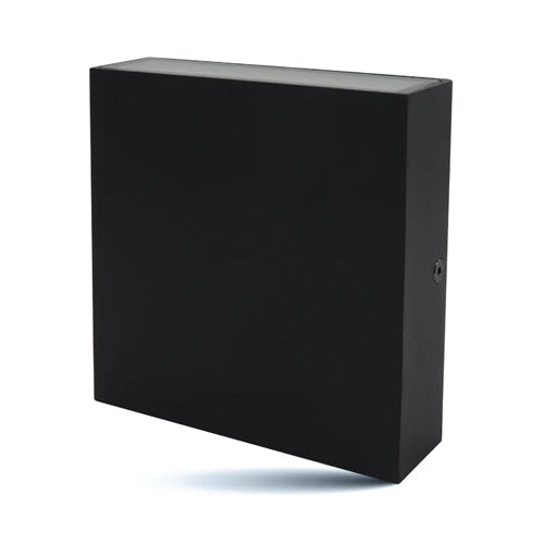 ORTECH SSC-UD-5CCT-BK, LED Square Up/Down Wall Sconce with Selectable CCT, 120-277V, 15W, 1000 Lumens, Triac Dimming, CRI 80, Black