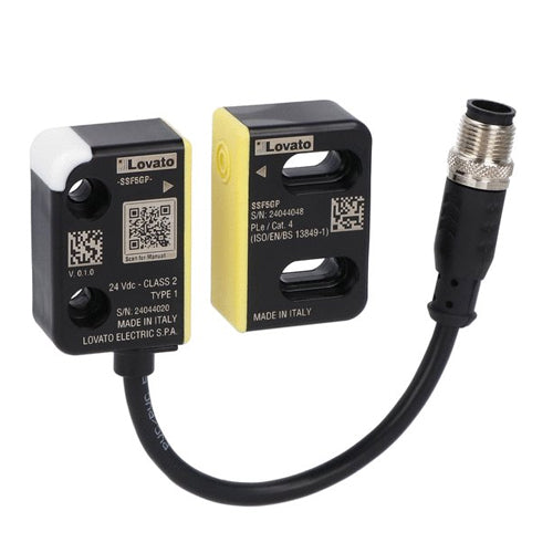 Lovato SSF5GP, RFID Safety Sensor SSF… Series, 5-Pin Version, With M12 Pigtail Connector 15cm and Generic Coding Type