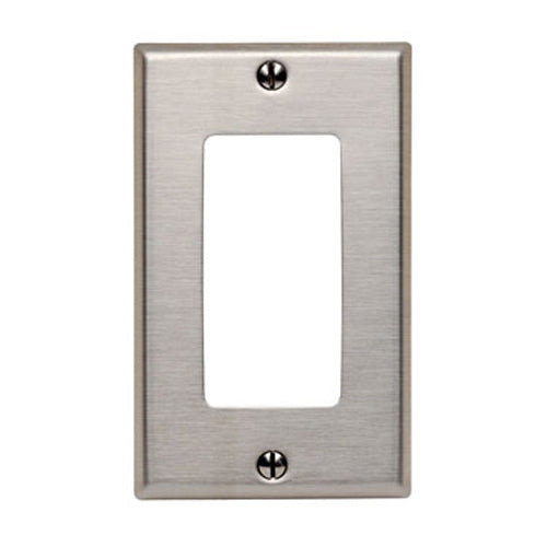 Leviton SO26, 1-Gang Decora Wallplate, Oversized, Magnetic Stainless Steel, Device Mount