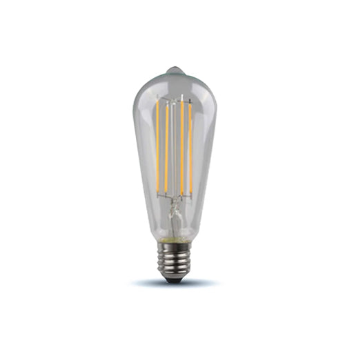 ORTECH ST19 FIL8WDWW, ST19 LED Filament, 8W, 120VAC, 800LM, 2700K Warm White, 230° Beam Angle, Dimmable, 50 Packs