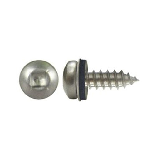 UCAN STA 834BSSN, Square Socket Pan Head Stainless Steel With Epdm Washer, Tapping, Bulk, A Point, 8-18 x 3/4″, 10000 Packs