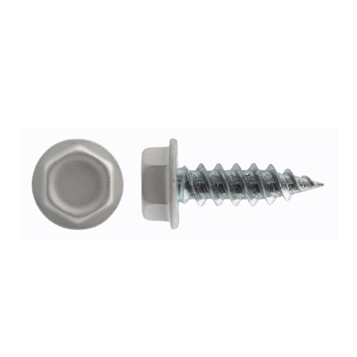 UCAN STH 102BW, Sharp Point Self-Piercing, Painted Head, Zinc Plated, Hex/White Style, Bulk Packs, 10 x 2″, 2000 Packs
