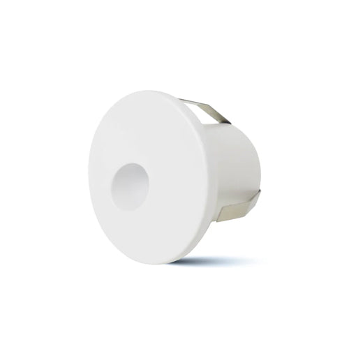 ORTECH STR1W-WH, 2'' Round LED Step Light, 12VDC, 1W, 20LM, 3000K/5000K, 60º Beam Angle, 80CRI, White