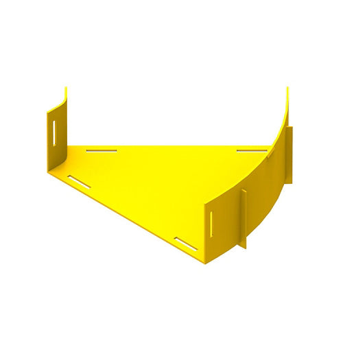 Leviton SWHEL-45D, 4''x12'' Horizontal Elbow without Cover, 45 Deg, Yellow