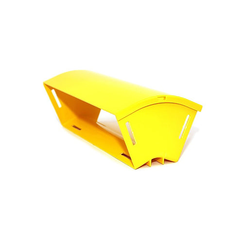 Leviton SWVEL-4DC, 4''x12'' Vertical Elbow with Cover, 45 Deg Down, Yellow