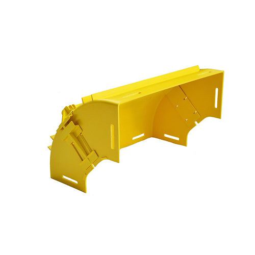 Leviton SWVEL-90U, 4''x12'' Vertical Elbow without Cover, 90 Deg Up, Yellow