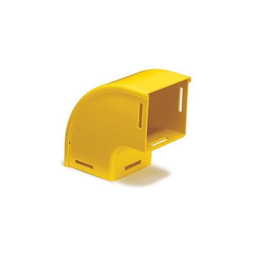 Leviton SWVEL-9DC, 4''x12'' Vertical Elbow with Cover, 90 Deg Down, Yellow