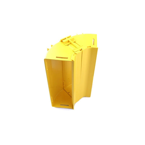 Leviton SWVEL-9UC, 4''x12'' Vertical Elbow with Cover, 90 Deg Up, Yellow