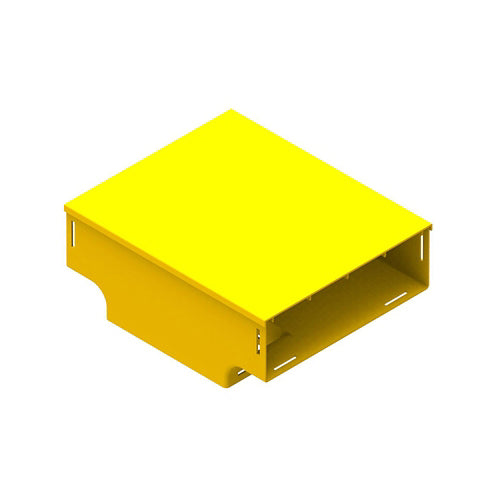 Leviton SWVTE-TEC, 4''x12'' Vertical Tee with Cover, Yellow