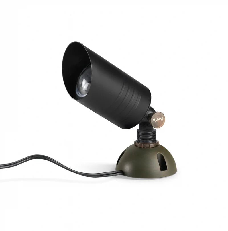 Almas Lighting UP-BB4W-213-3000K, ALMAS Zircon U13 Uplight, 4W, 12V, 3000K Warm White, 400 Lumens, 45° Beam Angle, 85 CRI, Black Bronze
